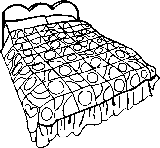 ぬりえページ: ベッド (オブジェクト) #168133 - 無料の印刷可能なぬりえページ