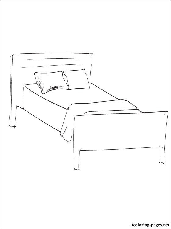ぬりえページ: ベッド (オブジェクト) #168138 - 無料の印刷可能なぬりえページ