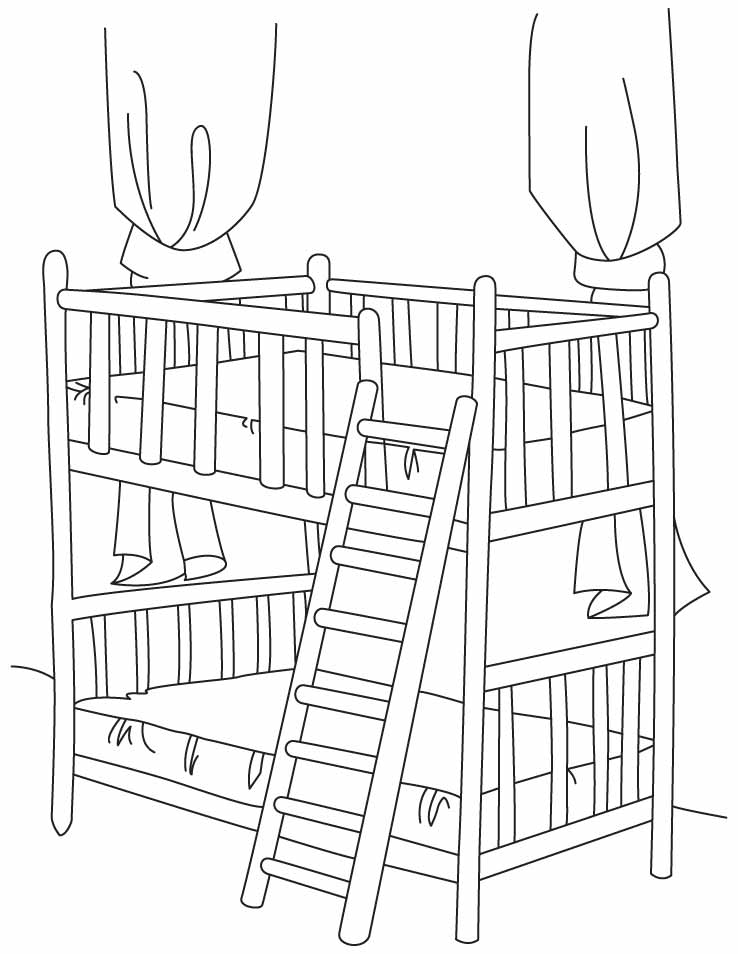 ぬりえページ: ベッド (オブジェクト) #168143 - 無料の印刷可能なぬりえページ