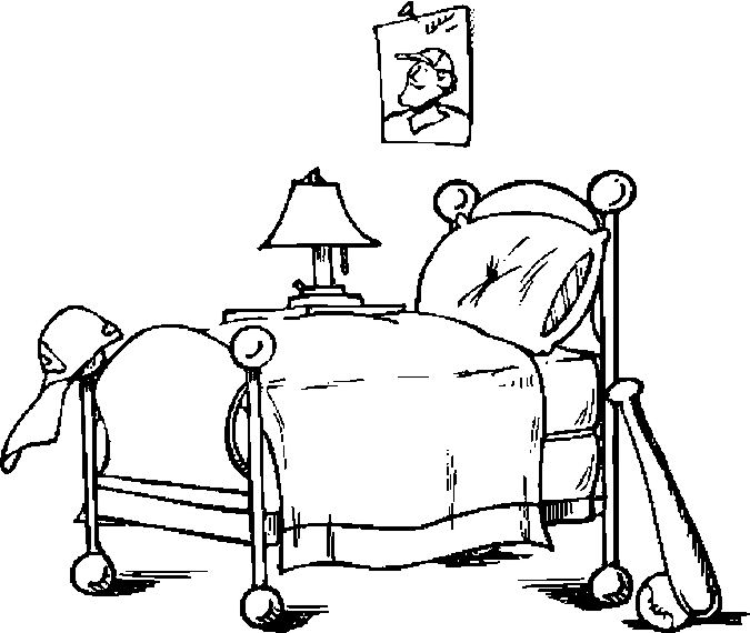 ぬりえページ: ベッド (オブジェクト) #168146 - 無料の印刷可能なぬりえページ