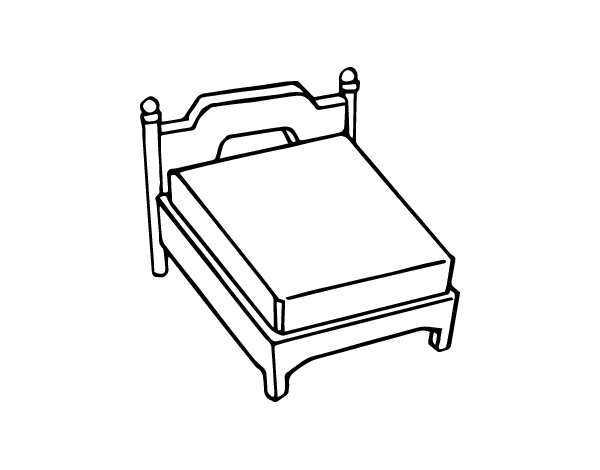 ぬりえページ: ベッド (オブジェクト) #168163 - 無料の印刷可能なぬりえページ