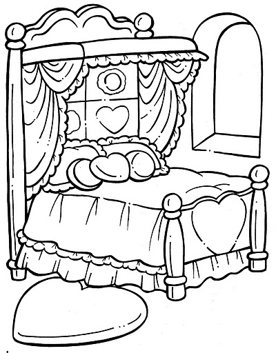 ぬりえページ: ベッド (オブジェクト) #168173 - 無料の印刷可能なぬりえページ