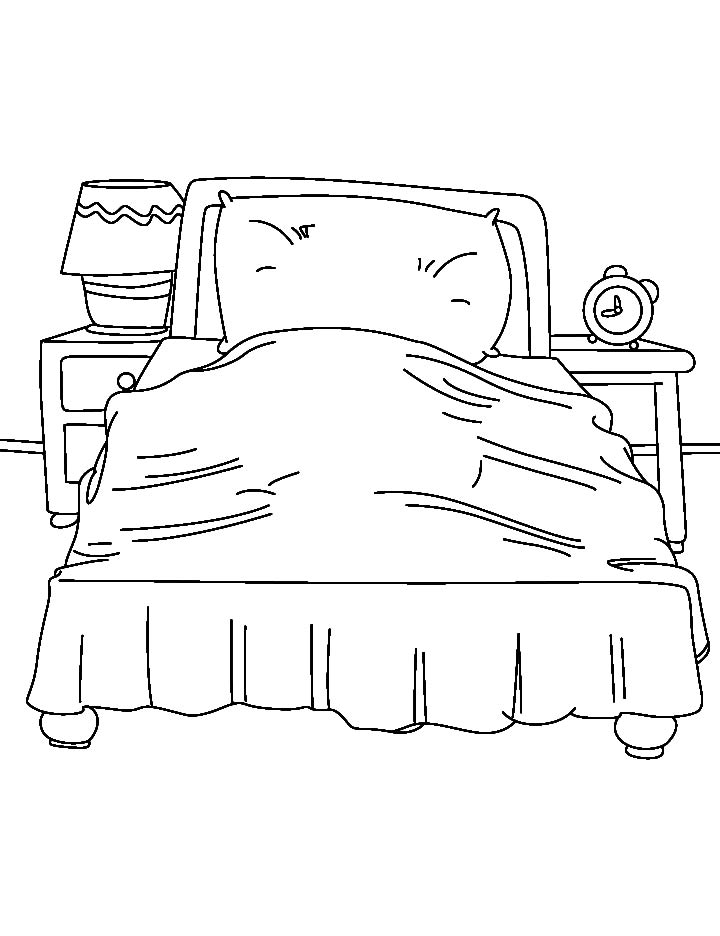 ぬりえページ: ベッド (オブジェクト) #168223 - 無料の印刷可能なぬりえページ