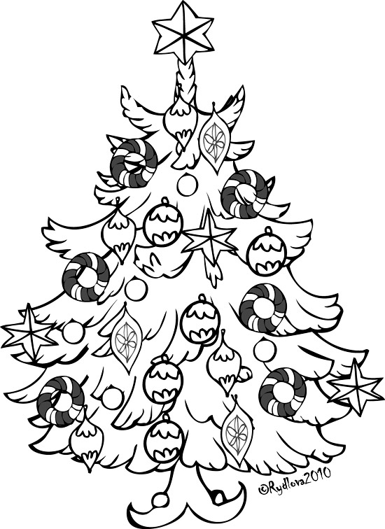 ぬりえページ: クリスマスツリー (オブジェクト) #167459 - 無料の印刷可能なぬりえページ