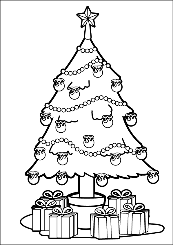 ぬりえページ: クリスマスツリー (オブジェクト) #167464 - 無料の印刷可能なぬりえページ