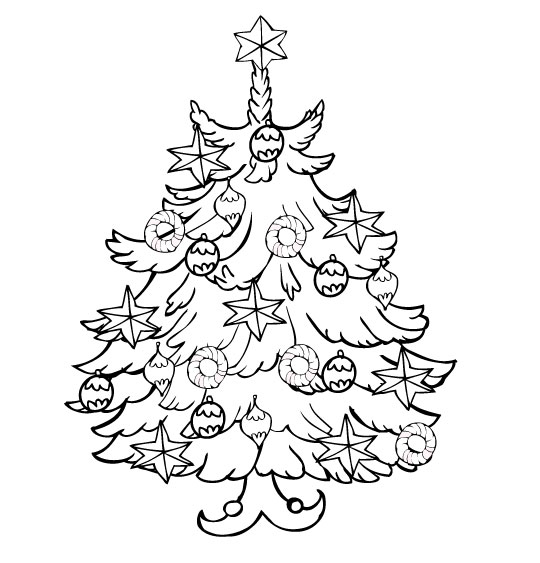 ぬりえページ: クリスマスツリー (オブジェクト) #167490 - 無料の印刷可能なぬりえページ