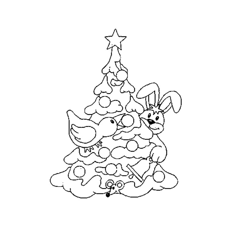 ぬりえページ: クリスマスツリー (オブジェクト) #167502 - 無料の印刷可能なぬりえページ