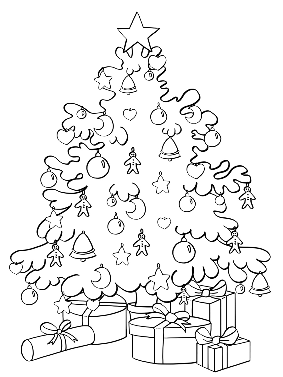 ぬりえページ: クリスマスツリー (オブジェクト) #167565 - 無料の印刷可能なぬりえページ