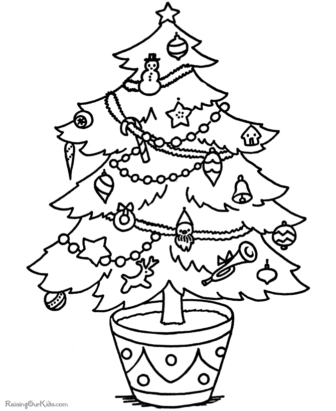 ぬりえページ: クリスマスツリー (オブジェクト) #167574 - 無料の印刷可能なぬりえページ