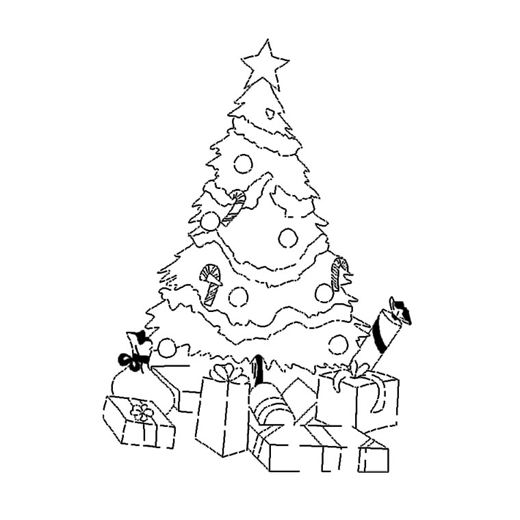 ぬりえページ: クリスマスツリー (オブジェクト) #167613 - 無料の印刷可能なぬりえページ