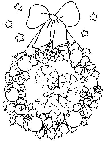 ぬりえページ: クリスマスリース (オブジェクト) #169340 - 無料の印刷可能なぬりえページ