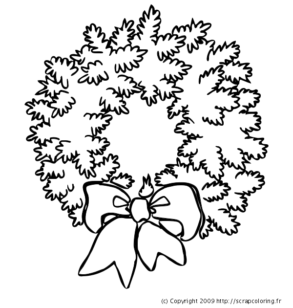 ぬりえページ: クリスマスリース (オブジェクト) #169341 - 無料の印刷可能なぬりえページ