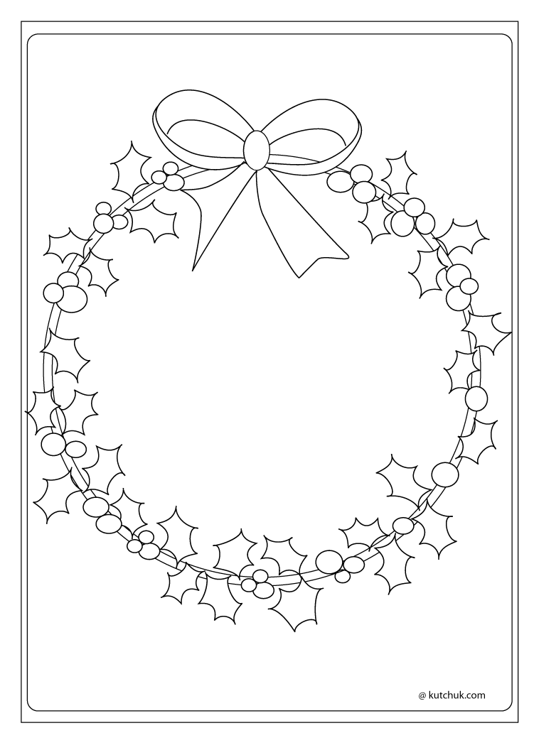 ぬりえページ: クリスマスリース (オブジェクト) #169343 - 無料の印刷可能なぬりえページ