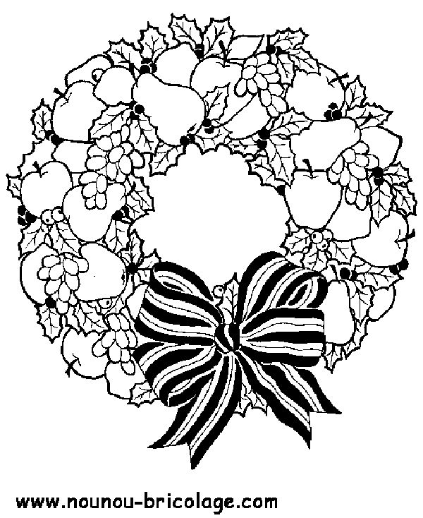 ぬりえページ: クリスマスリース (オブジェクト) #169373 - 無料の印刷可能なぬりえページ
