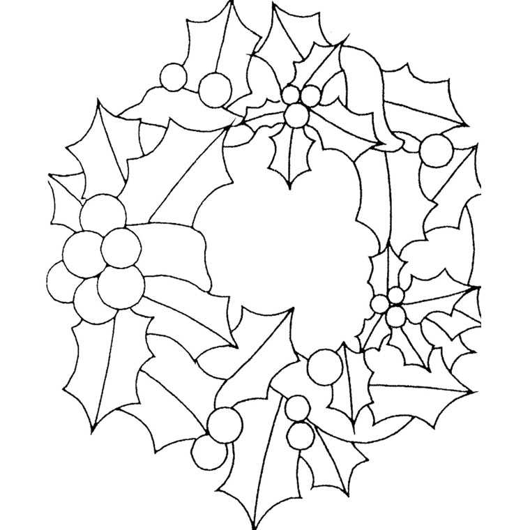 ぬりえページ: クリスマスリース (オブジェクト) #169415 - 無料の印刷可能なぬりえページ