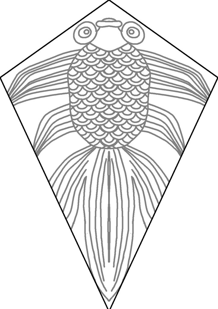 ぬりえページ: 凧 (オブジェクト) #168302 - 無料の印刷可能なぬりえページ