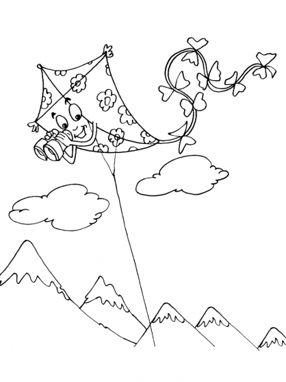 ぬりえページ: 凧 (オブジェクト) #168305 - 無料の印刷可能なぬりえページ