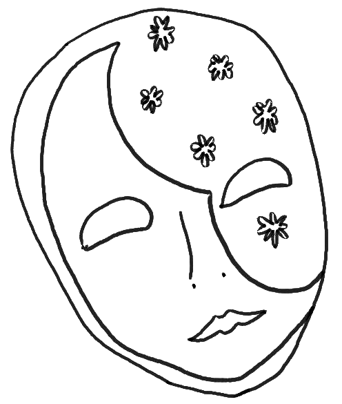 ぬりえページ: マスク (オブジェクト) #120499 - 無料の印刷可能なぬりえページ