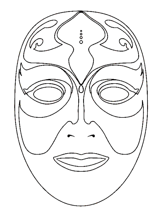 ぬりえページ: マスク (オブジェクト) #120574 - 無料の印刷可能なぬりえページ
