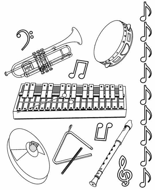 ぬりえページ: 楽器 (オブジェクト) #167126 - 無料の印刷可能なぬりえページ