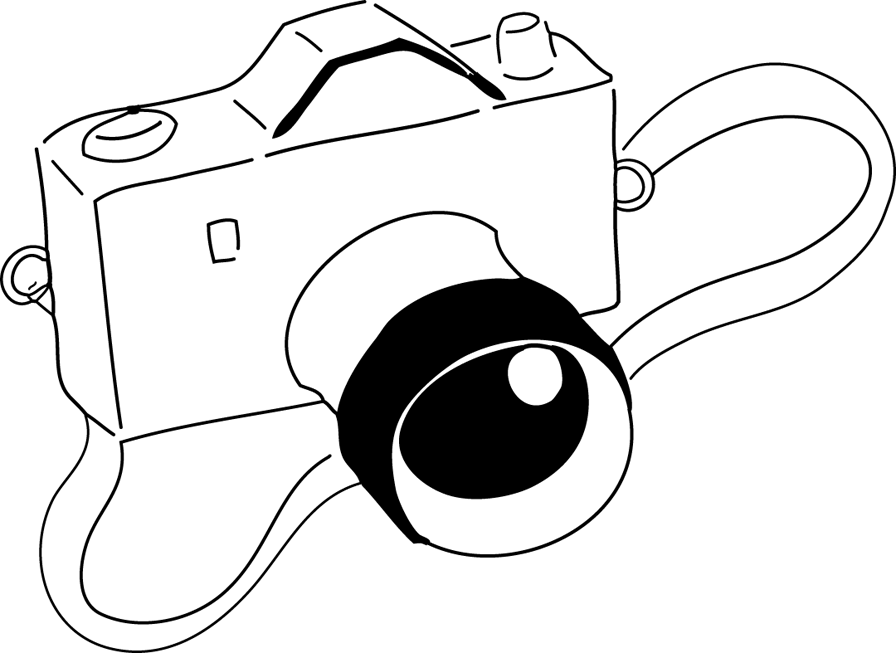 ぬりえページ: カメラ (オブジェクト) #119725 - 無料の印刷可能なぬりえページ