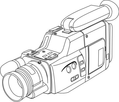 ぬりえページ: ビデオカメラ (オブジェクト) #120223 - 無料の印刷可能なぬりえページ