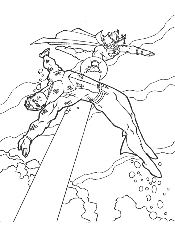ぬりえページ: アクアマン (スーパーヒーロー) #85001 - 無料の印刷可能なぬりえページ