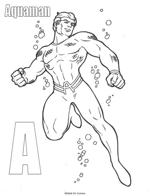 ぬりえページ: アクアマン (スーパーヒーロー) #85165 - 無料の印刷可能なぬりえページ