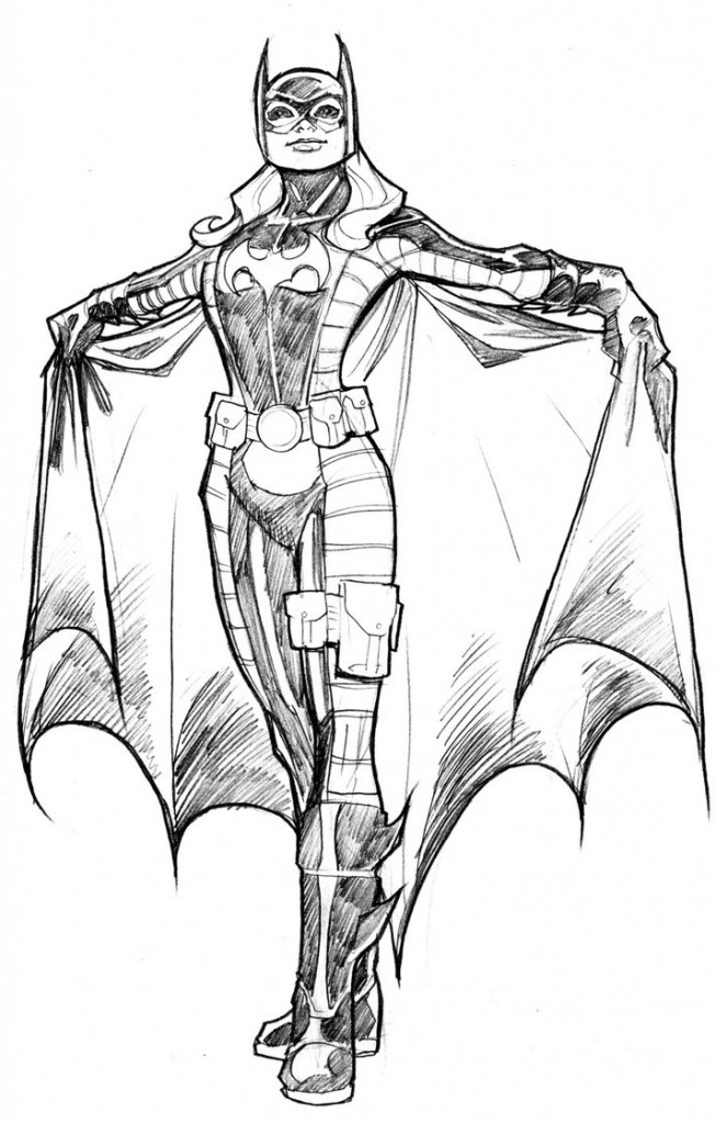 ぬりえページ: バットガール (スーパーヒーロー) #77823 - 無料の印刷可能なぬりえページ