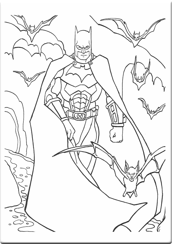 ぬりえページ: バットマン (スーパーヒーロー) #76837 - 無料の印刷可能なぬりえページ
