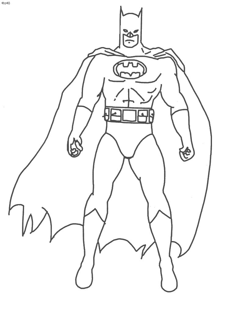 ぬりえページ: バットマン (スーパーヒーロー) #76838 - 無料の印刷可能なぬりえページ
