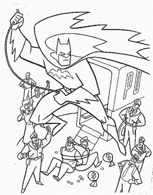 ぬりえページ: バットマン (スーパーヒーロー) #76853 - 無料の印刷可能なぬりえページ