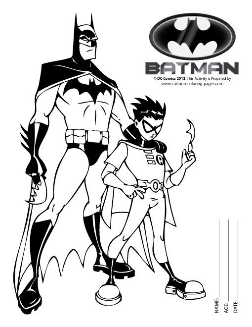 ぬりえページ: バットマン (スーパーヒーロー) #76862 - 無料の印刷可能なぬりえページ
