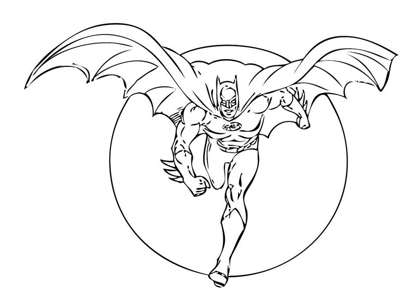 ぬりえページ: バットマン (スーパーヒーロー) #76870 - 無料の印刷可能なぬりえページ