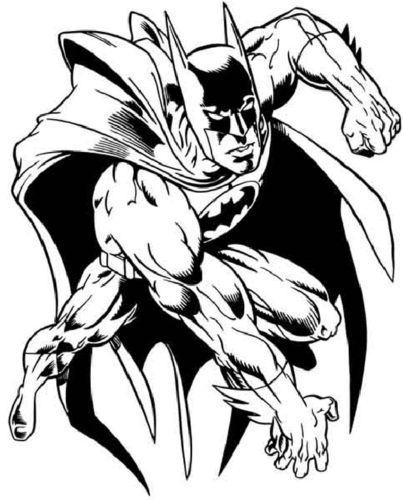 ぬりえページ: バットマン (スーパーヒーロー) #76893 - 無料の印刷可能なぬりえページ