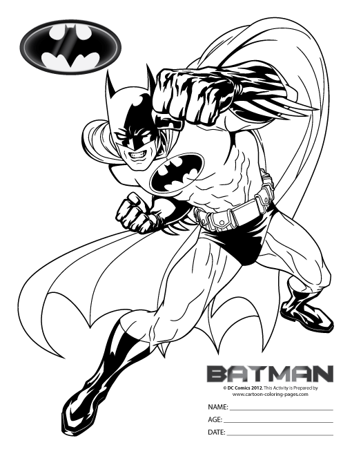 ぬりえページ: バットマン (スーパーヒーロー) #76898 - 無料の印刷可能なぬりえページ