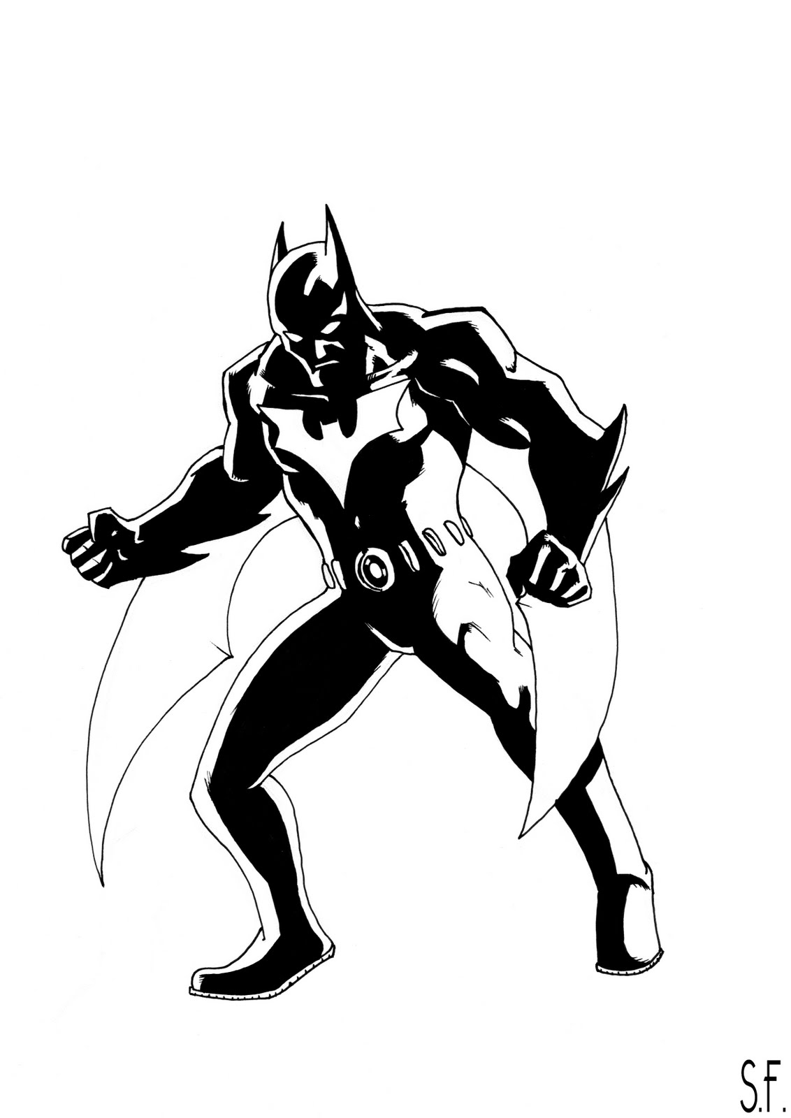 ぬりえページ: バットマン (スーパーヒーロー) #76920 - 無料の印刷可能なぬりえページ