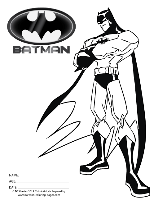 ぬりえページ: バットマン (スーパーヒーロー) #76922 - 無料の印刷可能なぬりえページ