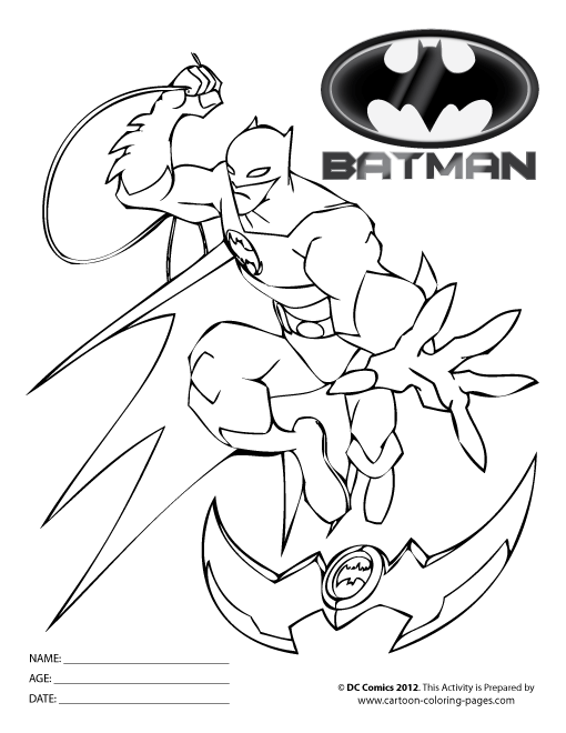 ぬりえページ: バットマン (スーパーヒーロー) #76928 - 無料の印刷可能なぬりえページ