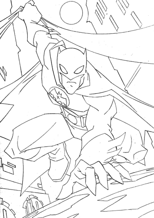 ぬりえページ: バットマン (スーパーヒーロー) #77021 - 無料の印刷可能なぬりえページ
