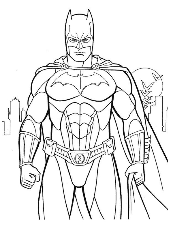 ぬりえページ: バットマン (スーパーヒーロー) #77061 - 無料の印刷可能なぬりえページ