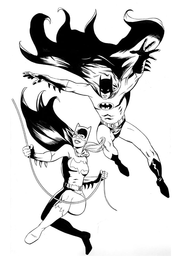 ぬりえページ: バットマン (スーパーヒーロー) #77074 - 無料の印刷可能なぬりえページ