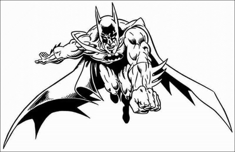 ぬりえページ: バットマン (スーパーヒーロー) #77088 - 無料の印刷可能なぬりえページ