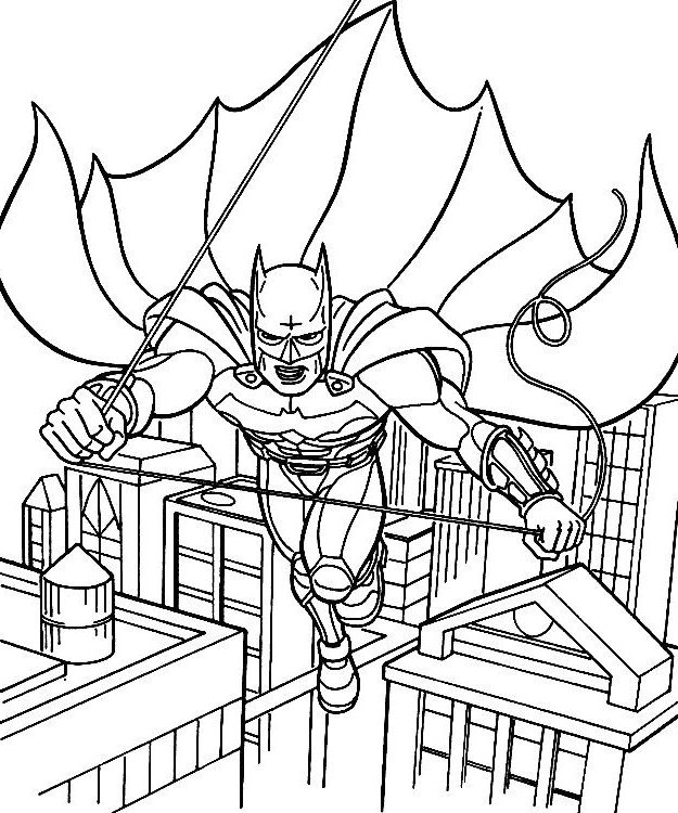 ぬりえページ: バットマン (スーパーヒーロー) #77099 - 無料の印刷可能なぬりえページ