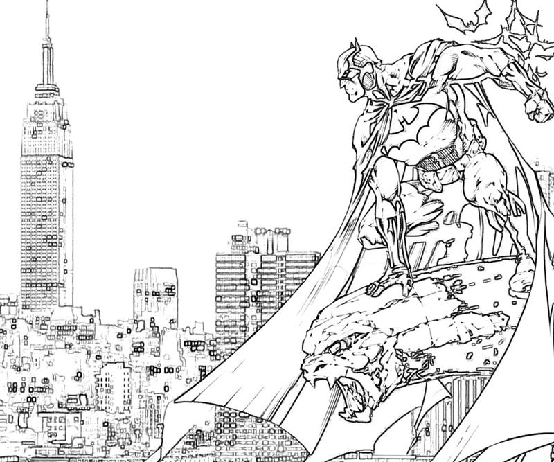 ぬりえページ: バットマン (スーパーヒーロー) #77118 - 無料の印刷可能なぬりえページ