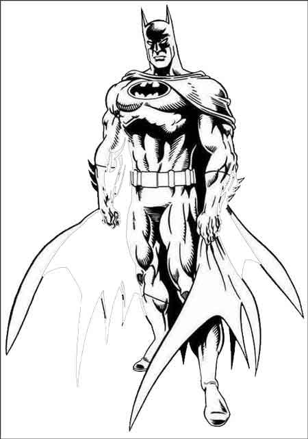 ぬりえページ: バットマン (スーパーヒーロー) #77128 - 無料の印刷可能なぬりえページ