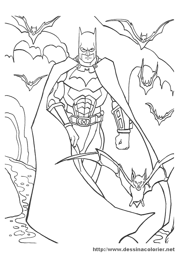 ぬりえページ: バットマン (スーパーヒーロー) #77147 - 無料の印刷可能なぬりえページ