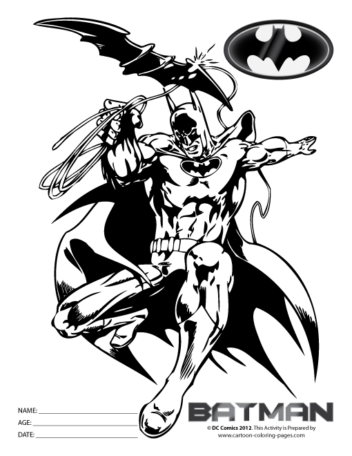 ぬりえページ: バットマン (スーパーヒーロー) #77158 - 無料の印刷可能なぬりえページ