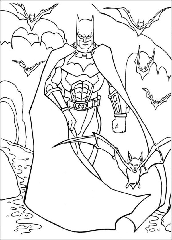 ぬりえページ: バットマン (スーパーヒーロー) #77174 - 無料の印刷可能なぬりえページ