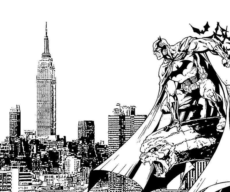 ぬりえページ: バットマン (スーパーヒーロー) #77215 - 無料の印刷可能なぬりえページ